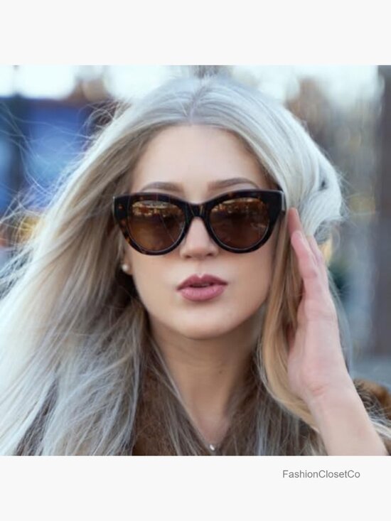Polarized Round Sunglasses UV400 Protection Retro Cat Eye Shades main image 7